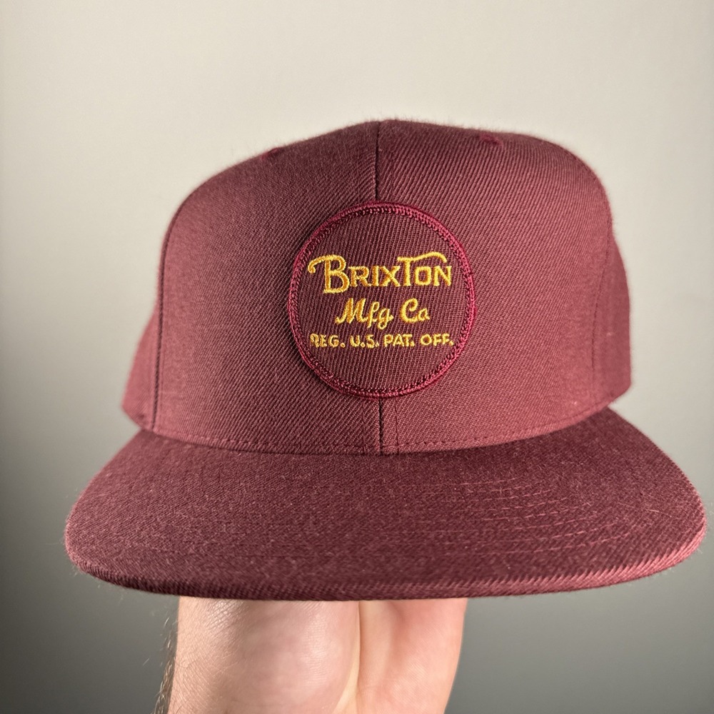 MENS BRIXTON Red Yellow SNAPBACK ADJUSTABLE HAT CAP ONE SIZE